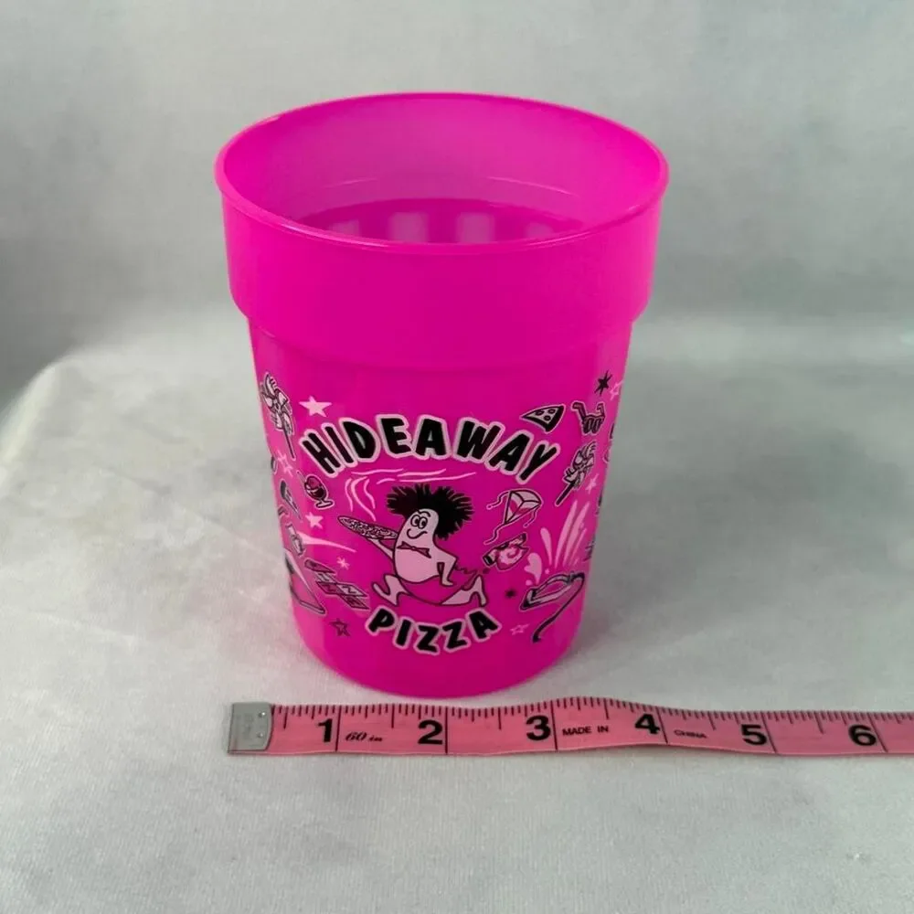 Pink 1990s Hideaway Pizza cup